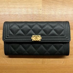 Chanel Boy long flap wallet